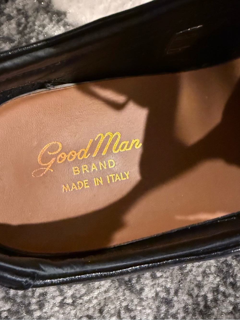 Good Man Brand Made in Italy Luxe Black Leather Sneakers 10.5 - Picture 2 of 5